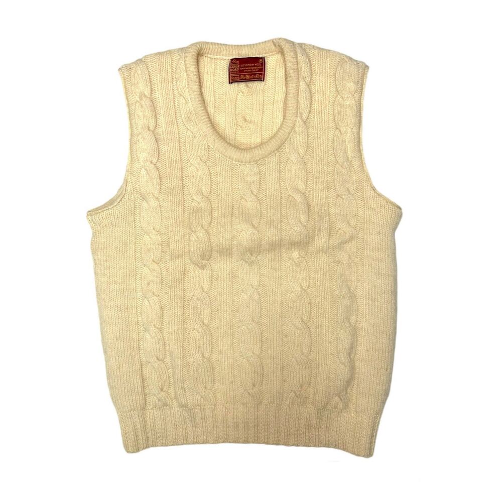Vintage Sears Kings Road Wool Cable Knit Sweater Vest